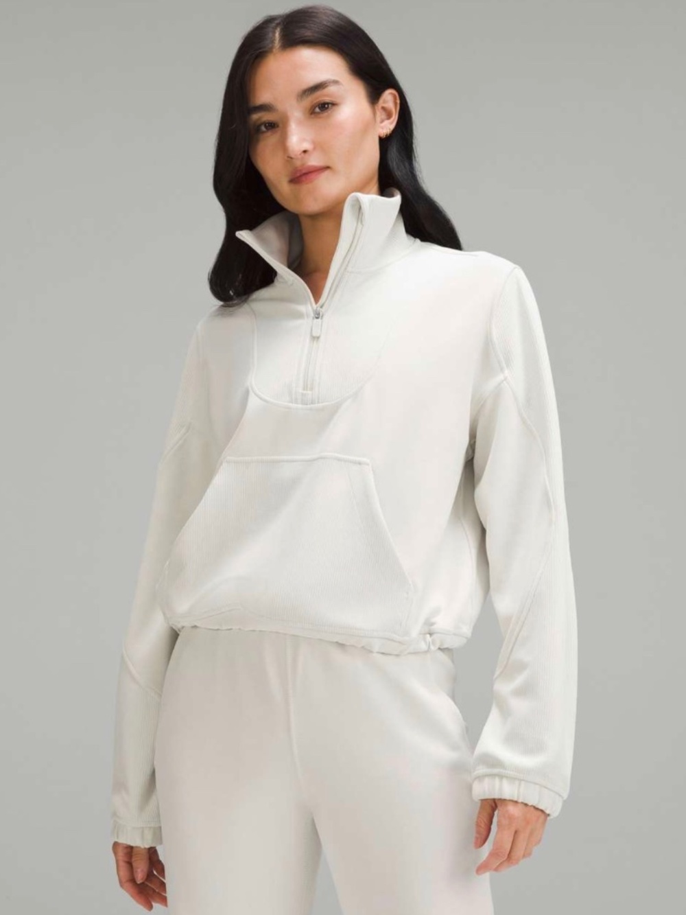 Lululemon brushed soft stream half zip